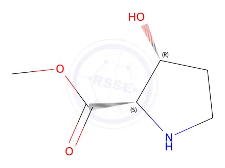 Chemical structure of (2S,3R)-Methyl 3-hydroxypyrrolidine-2-carboxylate hydrochloride