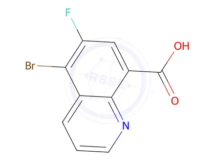 Chemical structure of 5-Bromo-6-fluoroquinoline-8-carboxylic acid