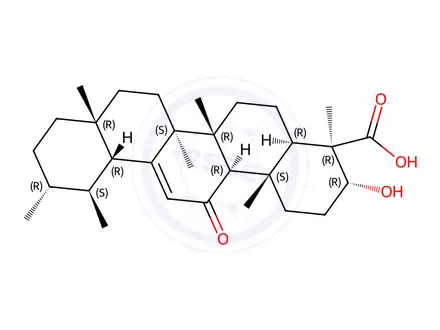 Chemical structure of β-Boswellic acid,11-keto