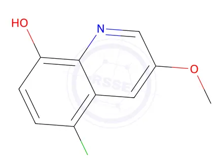 Chemical structure of 5-chloro-3-methoxyquinolin-8-ol