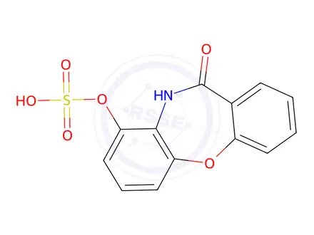 Chemical structure of 9-(Sulfooxy)dibenz[b,f][1,4]oxazepin-11(10H)-one