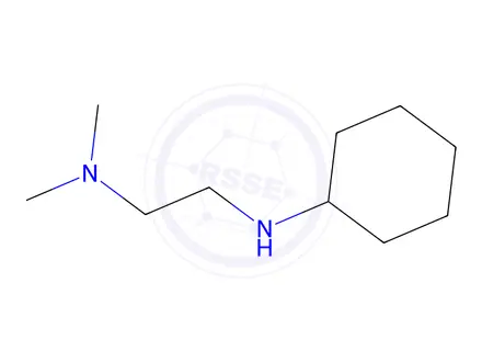 Chemical structure of N'-cyclohexyl-N,N-dimethylethane-1,2-diamine acetate