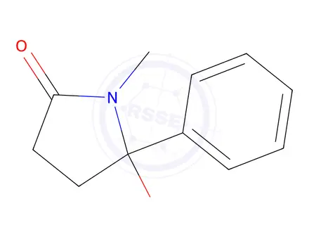 Chemical structure of 5-Hydroxy-1-methyl-5-phenylpyrrolidin-2-one