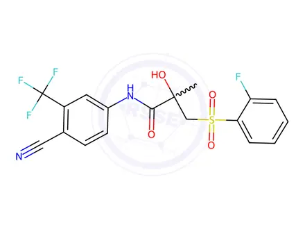 Chemical structure of Bicalutamide EP Impurity B (2-Fluoro-4-Desfluoro Bicalutamide)