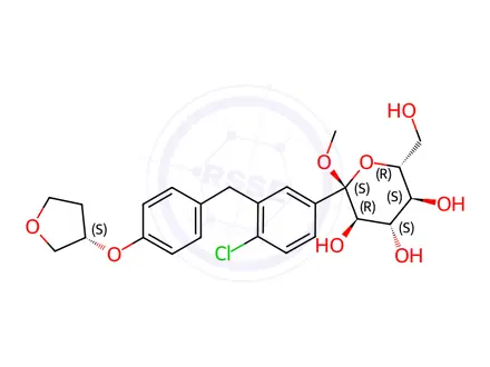 Chemical structure of Empagliflozin 1-Methoxy Impurity
