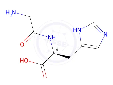Chemical structure of Glycyl-L-histidine