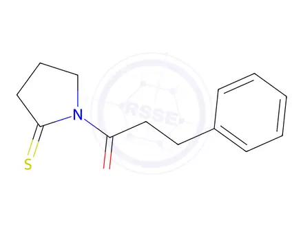 Chemical structure of 2-Pyrrolidinethione, 1-(1-oxo-3-phenylpropyl)-(9CI)
