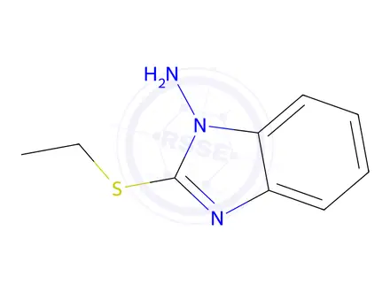 Chemical structure of 1H-Benzimidazol-1-amine,2-(ethylthio)-(9CI)