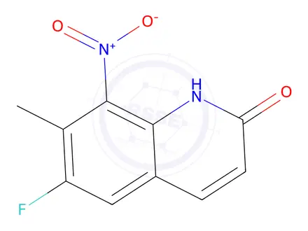 Chemical structure of 6-Fluoro-7-methyl-8-nitroquinolin-2(1H)-one