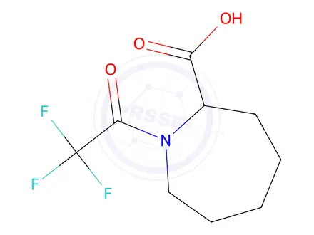 Chemical structure of 1-(2,2,2-Trifluoroacetyl)azepane-2-carboxylic acid