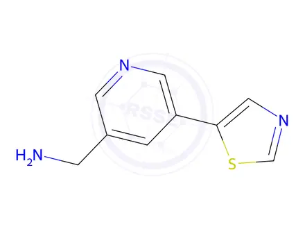 Chemical structure of (5-(Thiazol-5-yl)pyridin-3-yl)methanamine