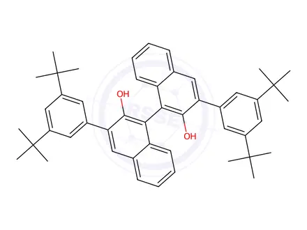 Chemical structure of (R)-3,3’-Bis(3,5-di-tert-butyl-4-methoxyphenyl)-[1,1’-binaphthalene]-2,2’-diol