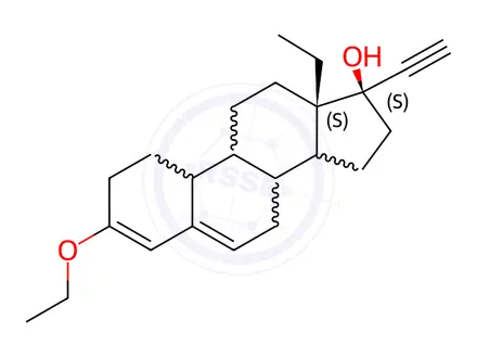 Chemical structure of Levonorgestrel 3-Ethyldienol Ether
