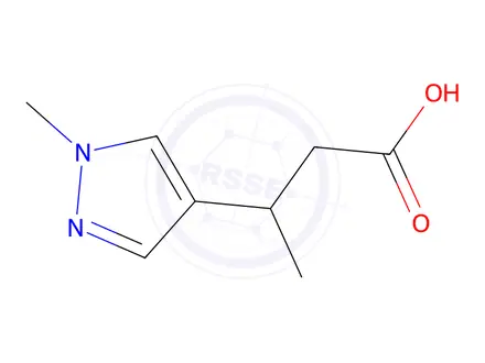 Chemical structure of 3-(1-methyl-1H-pyrazol-4-yl)butanoic acid
