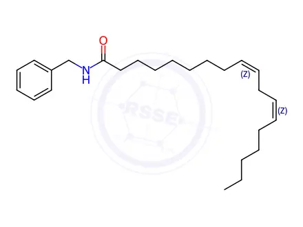 Chemical structure of (9Z,12Z)-N-Benzyloctadeca-9,12-dienamide