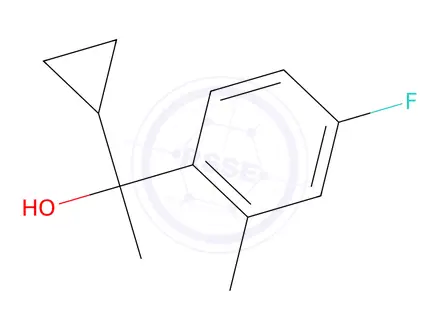 Chemical structure of 1-Cyclopropyl-1-(4-fluoro-2-methylphenyl)ethanol