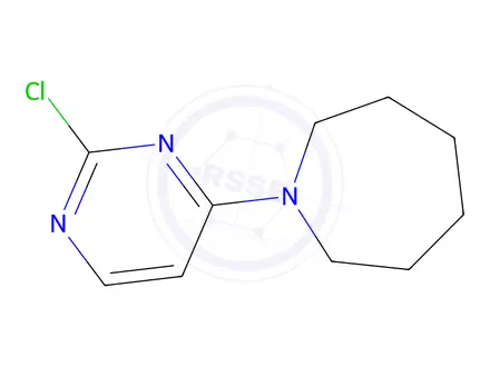 Chemical structure of 1-(2-chloropyrimidin-4-yl)azepane