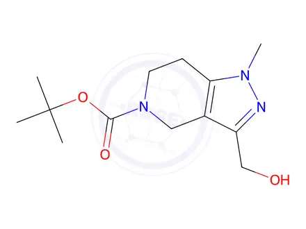Chemical structure of Tert-Butyl 3-(Hydroxymethyl)-1-Methyl-6,7-Dihydro-1H-Pyrazolo[4,3-C]Pyridine-5(4H)-Carboxylate