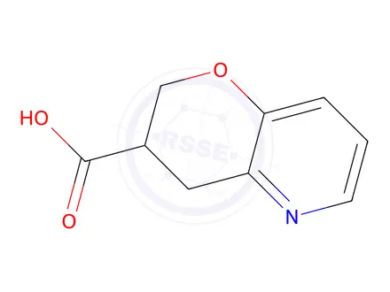 Chemical structure of 3,4-Dihydro-2H-pyrano[3,2-b]pyridine-3-carboxylic acid