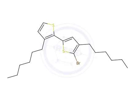 Chemical structure of 5'-Bromo-3,4'-dihexyl-2,2'-bithiophene