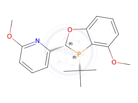 Chemical structure of 2-((2R,3R)-3-(tert-butyl)-4-methoxy-2,3-dihydrobenzo[d][1,3]oxaphosphol-2-yl)-6-methoxypyridine