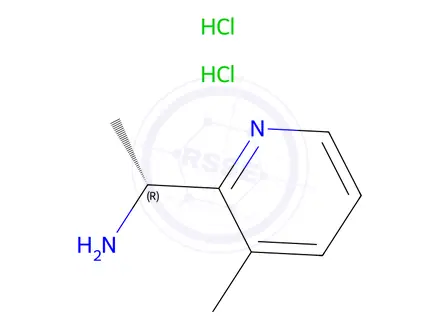 Chemical structure of (1R)-1-(3-METHYL(2-PYRIDYL))ETHYLAMINE DIHYDROCHLORIDE
