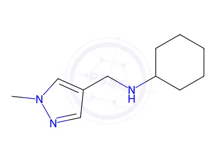 Chemical structure of N-[(1-Methyl-1H-pyrazol-4-yl)methyl]cyclohexanamine dihydrochloride