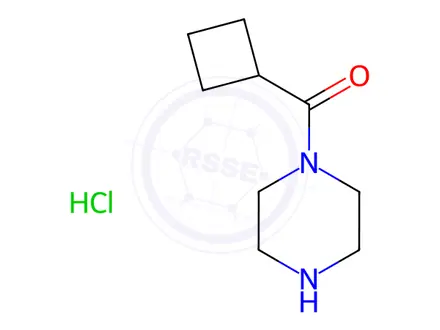 Chemical structure of 1-(Cyclobutylcarbonyl)piperazine hydrochloride