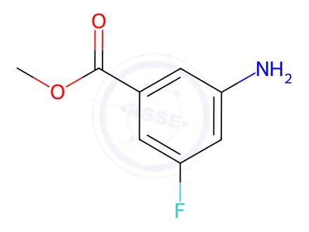Chemical structure of Methyl 3-amino-5-fluorobenzoate