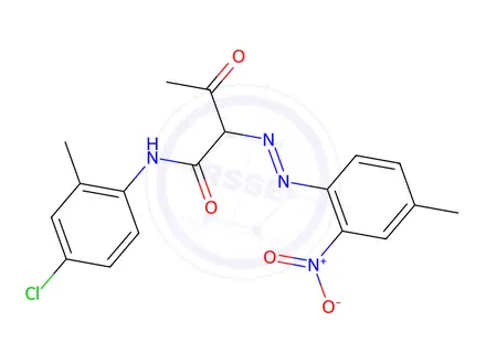 Chemical structure of N-(4-chloro-o-tolyl)-2-[(4-methyl-2-nitrophenyl)azo]-3-oxobutyramide