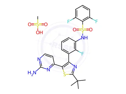 Chemical structure of Dabrafenib Mesylate