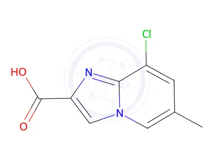 Chemical structure of 8-Chloro-6-methyl-imidazo[1,2-a]pyridine-2-carboxylic acid-