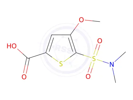 Chemical structure of 5-(n,n-Dimethylsulfamoyl)-4-methoxythiophene-2-carboxylic acid