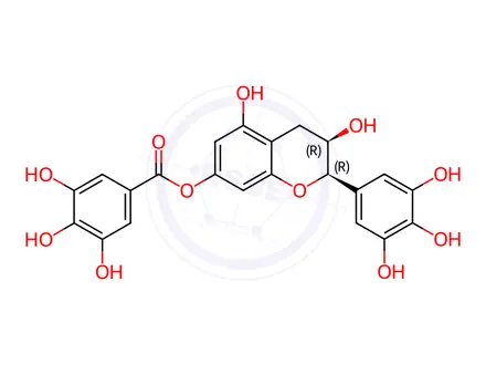 Chemical structure of (2R,3R)-3,5-dihydroxy-2-(3,4,5-trihydroxyphenyl)chroman-7-yl 3,4,5-trihydroxybenzoate