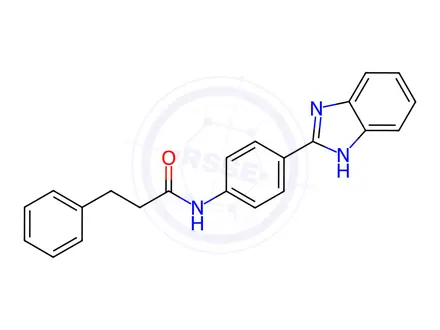 Chemical structure of N-(4-(1H-Benzo[d]imidazol-2-yl)phenyl)-3-phenylpropanamide