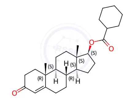 Chemical structure of Testosterone hexahydrobenzoate