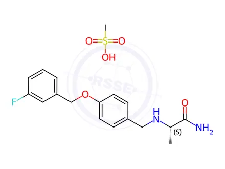 Chemical structure of Safinamide(Mesylate)