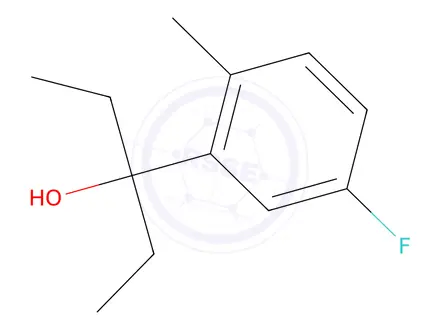 Chemical structure of 3-(5-Fluoro-2-methylphenyl)pentan-3-ol