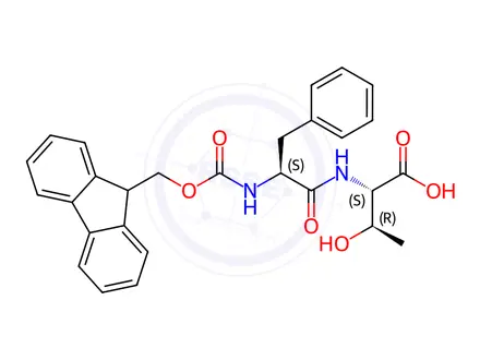 Chemical structure of Fmoc-Phe-Thr-OH