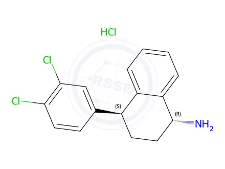 Chemical structure of rac-trans-N-Desmethyl Sertraline Hydrochloride