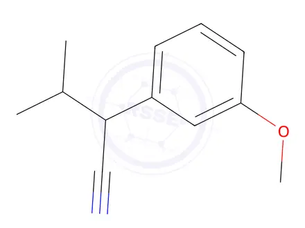 Chemical structure of 2-(3-methoxyphenyl)-3-methylbutanenitrile