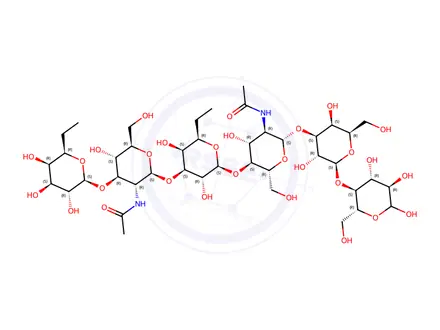 Chemical structure of Trifuco para-lacto N-hexaose I