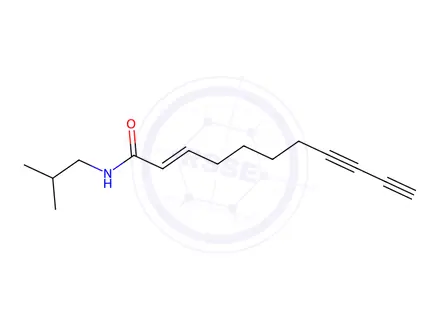 Chemical structure of UNDEC-2-ENE-8,10-DIYNOIC ACID ISOBUTYLAMIDE
