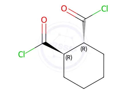 Chemical structure of 1,2-Cyclohexanedicarbonyl dichloride, trans-(+)-(9CI)