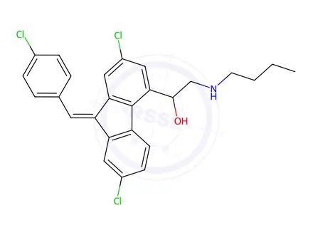 Chemical structure of Desbutyl Lumefantrine (Desbutyl Benflumetol) (Mixture of Z and E Isomers)