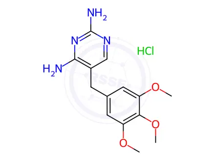 Chemical structure of Trimethoprim hydrochloride