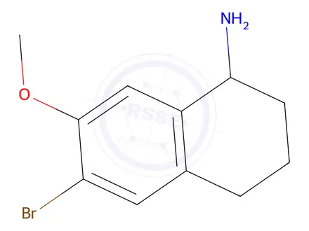 Chemical structure of 6-Bromo-7-methoxy-1,2,3,4-tetrahydronaphthalen-1-amine