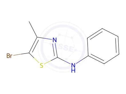 Chemical structure of 5-Bromo-4-methyl-N-phenylthiazol-2-amine