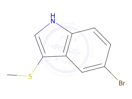 Chemical structure of 5-Bromo-3-(Methylthio)-1h-Indole