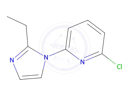 Chemical structure of 2-Chloro-6-(2-ethyl-1H-imidazol-1-yl)pyridine
